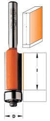 CMT 806.128.11 CMT Flush Trim Bit 1/2" diameter, 1/2" cutting length, 1/4" shank 806.128.11